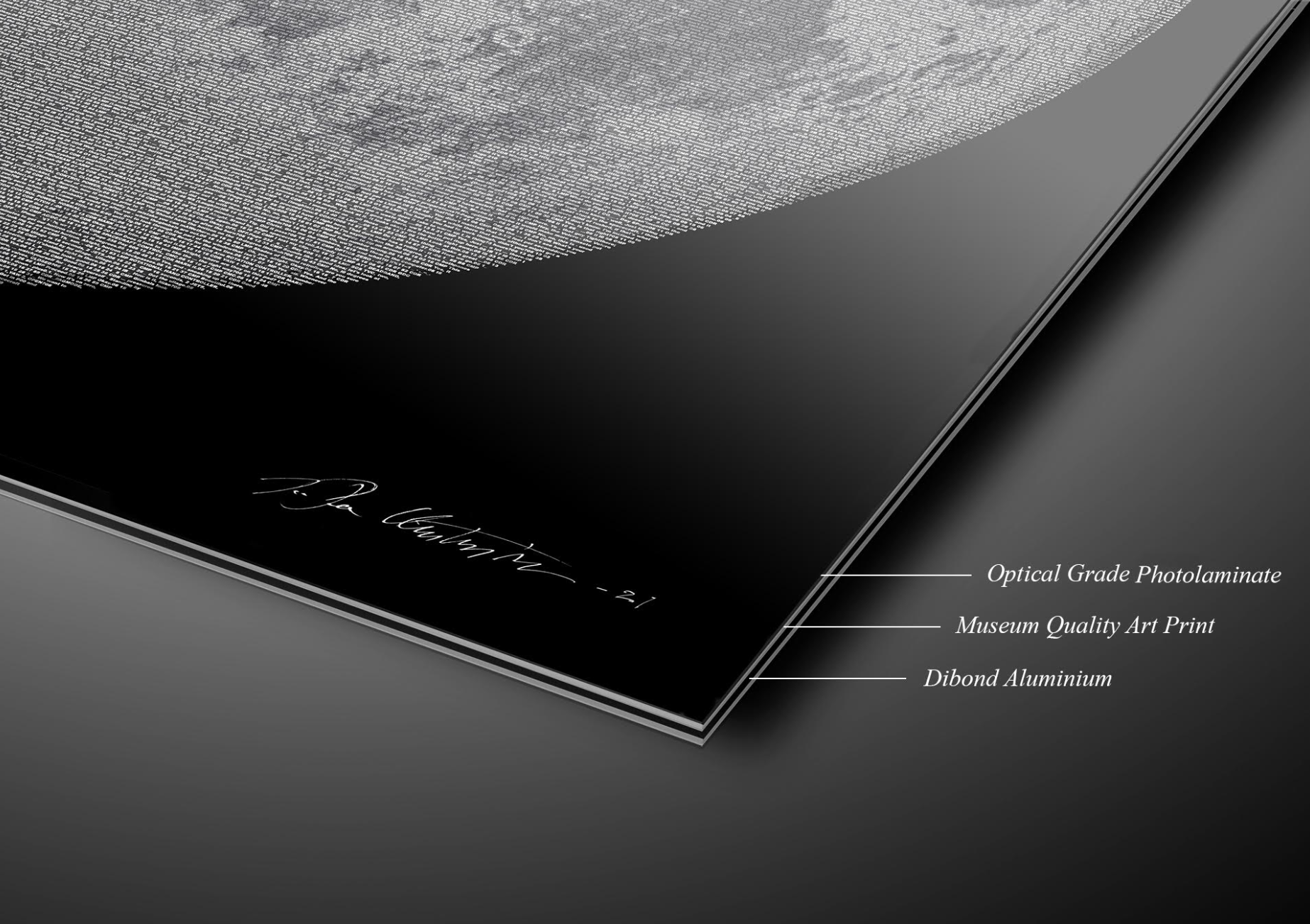 Laminated aluminum prints